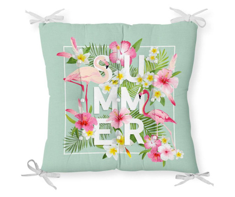 Poduszka na siedzisko Minimalist Cushion Covers Summer Green Pink 40x40 cm