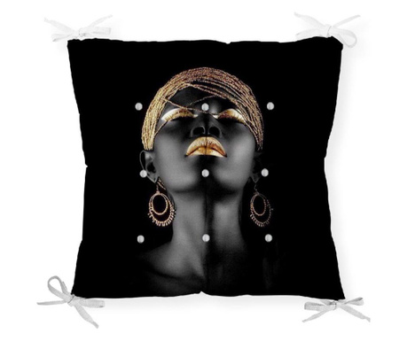 Minimalist Cushion Covers Black Woman Design Székpárna 40x40 cm