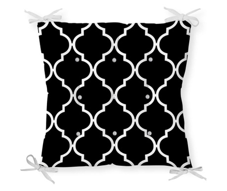 Vankúš na sedenie Minimalist Cushion Covers Black White Ogea 40x40 cm