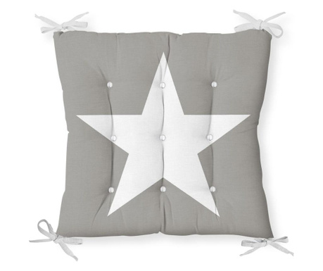 Poduszka na siedzisko Minimalist Cushion Covers Gray White Star...