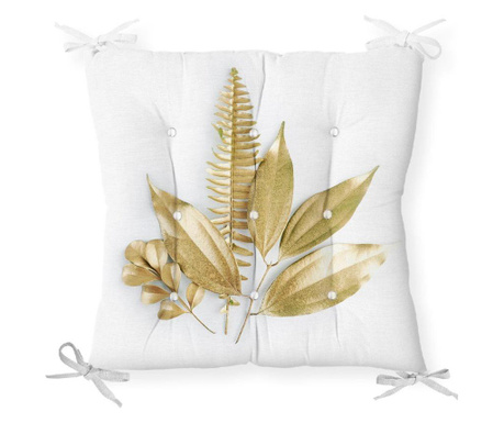 Minimalist Cushion Covers Gold Leaves Székpárna 40x40 cm