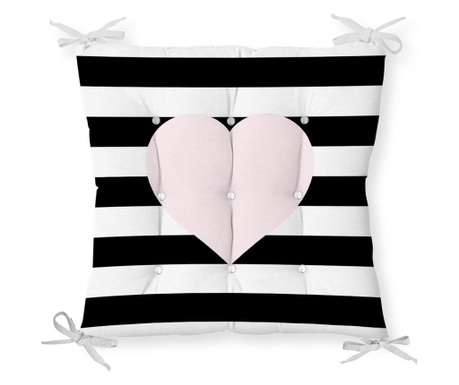 Minimalist Cushion Covers Black White Pink Heart Székpárna 40x40...