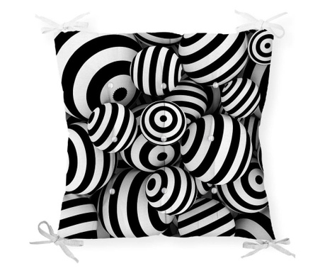Minimalist Cushion Covers Black White Circle Székpárna 40x40 cm