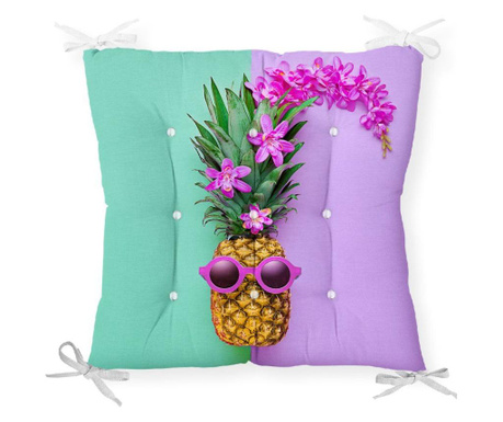 Minimalist Cushion Covers Green Purple Ananas Székpárna 40x40 cm