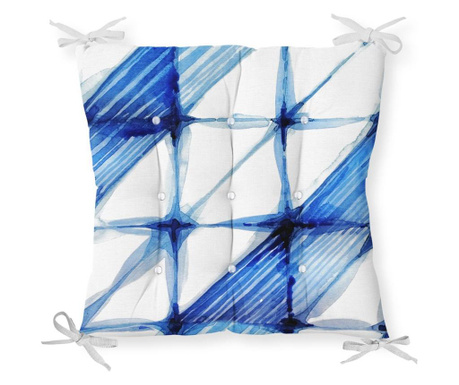 Minimalist Cushion Covers Blue White Tie Dye Székpárna 40x40 cm