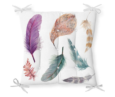 Poduszka na siedzisko Minimalist Cushion Covers Colorful Feather 40x40 cm