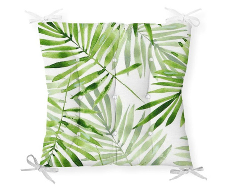 Poduszka na siedzisko Minimalist Cushion Covers Green Leaves Thin 40x40 cm