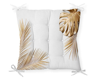 Minimalist Cushion Covers Gold Color Leaf Székpárna 40x40 cm