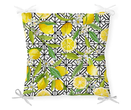 Minimalist Cushion Covers Lemon Design Black Székpárna 40x40 cm