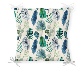 Minimalist Cushion Covers Navy Flower Design Székpárna 40x40 cm