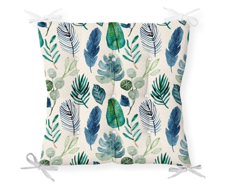 Възглавница за седалка Minimalist Cushion Covers Navy Flower Design