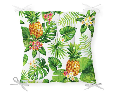 Poduszka na siedzisko Minimalist Cushion Covers Green Yellow Ananas 40x40 cm