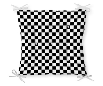 Sedežna blazina Minimalist Cushion Covers Black White Flannel Geometric 40x40 cm