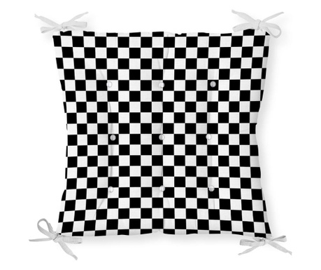 Minimalist Cushion Covers Black White Flannel Geometric Székpárna 40x40 cm