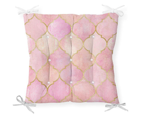 Minimalist Cushion Covers Pink Gold Ogea Székpárna 40x40 cm
