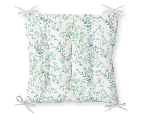 Minimalist Cushion Covers Green Leaves Székpárna 40x40 cm