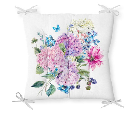 Minimalist Cushion Covers Pink Purple Flower Székpárna 40x40 cm