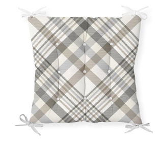 Minimalist Cushion Covers Gray Brown Flannel Székpárna 40x40 cm