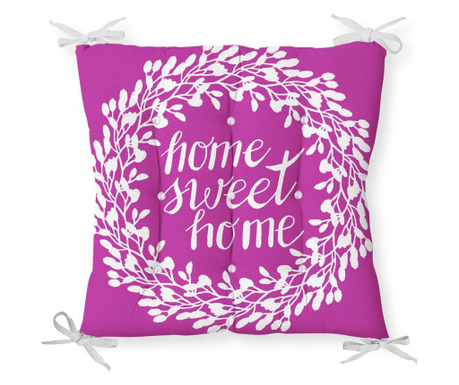 Minimalist Cushion Covers Purple Home Sweet Home Székpárna 40x40 cm