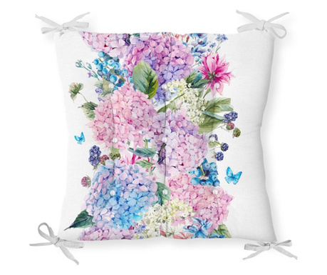 Minimalist Cushion Covers Purple Pink Flowers Székpárna 40x40 cm