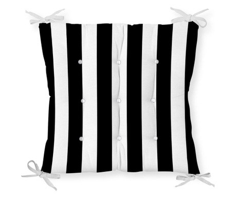 Minimalist Cushion Covers Black White Striped Classics Székpárna...