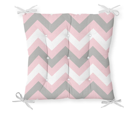 Poduszka na siedzisko Minimalist Cushion Covers Pink Gray Zigzag...