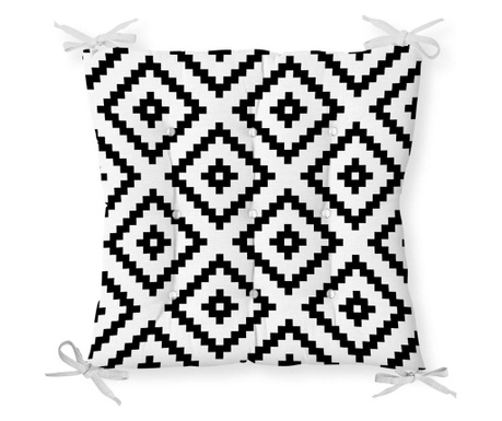 Vankúš na sedenie Minimalist Cushion Covers Black White Geometric 40x40 cm