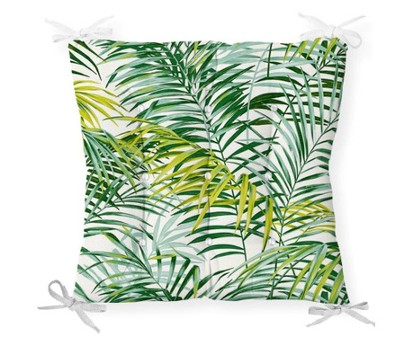 Poduszka na siedzisko Minimalist Cushion Covers Green Yellow Leaves 40x40 cm