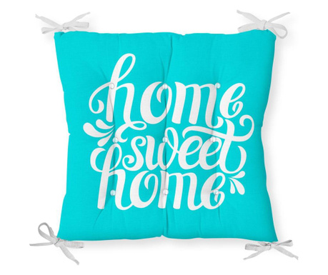 Minimalist Cushion Covers Water Green Home Sweet Home Székpárna 40x40 cm