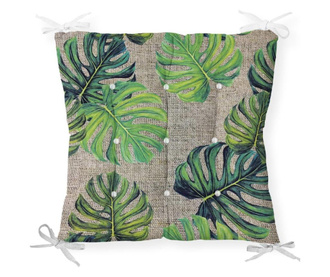 Minimalist Cushion Covers Green Banana Leaves Székpárna 40x40 cm
