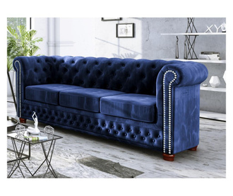 Sofa trosjed Chesterfield York Navy Blue