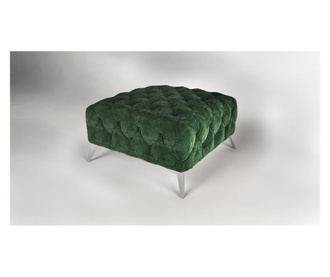 Scaunel pentru picioare Ropez, Chesterfield Chelsea Bottle Green, verde, 80x80x44 cm