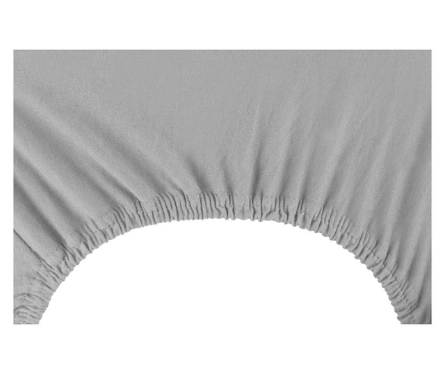 Cearsaf de pat cu elastic Decoking, Amber, bumbac, 140x200 cm, otel