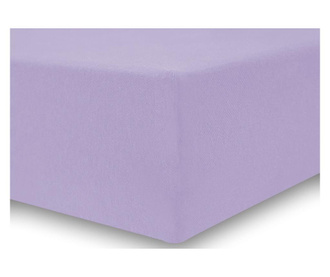 Cearsaf de pat cu elastic Decoking, Amber, bumbac, 180x200 cm, violet