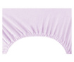 Cearsaf de pat cu elastic Decoking, Amber, bumbac, 90x200 cm, lila