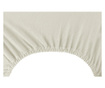 Cearsaf de pat cu elastic Decoking, Amber, bumbac, 140x200 cm, crem