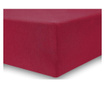 Cearsaf de pat cu elastic Decoking, Amber, bumbac, 140x200 cm, rosu
