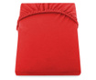Cearsaf de pat cu elastic Decoking, Amber, bumbac, 200x200 cm, rosu
