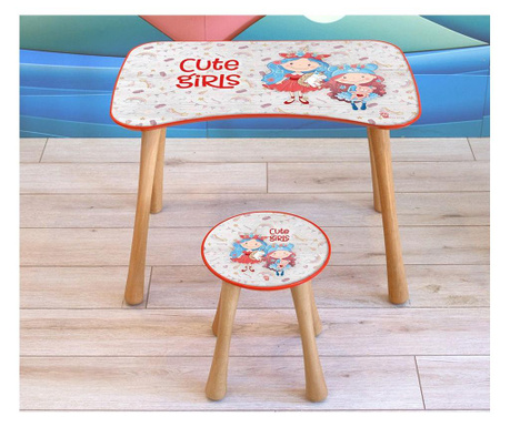 Set - otroška mizica in otroška pručka