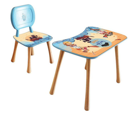 Set masa si scaun pentru copii Popcorn, MDF