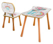Set masa si scaun pentru copii Popcorn, MDF, multicolor