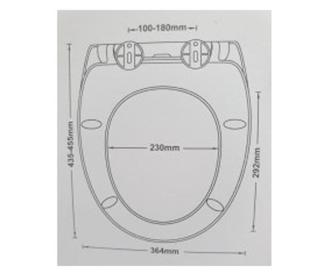 Capac WC AWD Bolero, plastic ABS, 36.5x45x3 cm