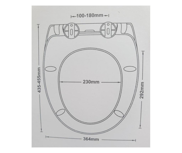 Capac WC AWD Bolero, plastic ABS, 36.5x45x3 cm