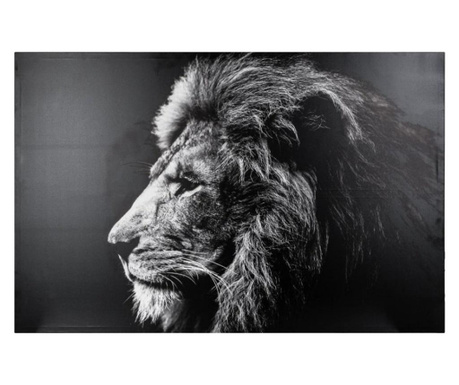 Tablou canvas Lion Black, 118x78 cm