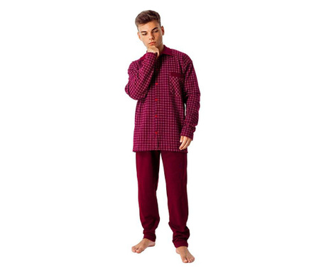 Pijama barbati A.apunto, Abierto, rosu burgund