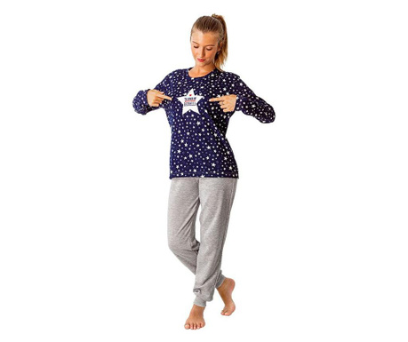 Pijama dama A.apunto, Star, bleumarin/gri
