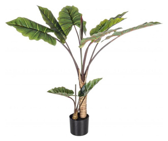 Planta artificiala in ghiveci Bizzotto, frunze din poliester, 10x10x134 cm, verde
