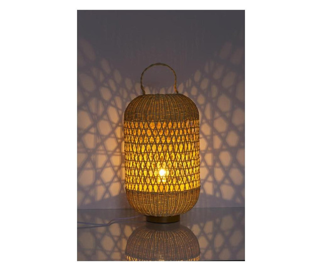 Lampa de masa Bizzotto, otel, max. 40 W, E27, natural, 31x31x63 cm