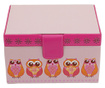 Cutie pentru bijuterii Owlivia, Friedrich|23, material sintetic, roz trandafiriu