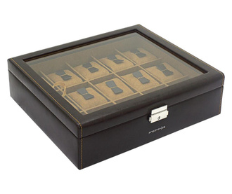 Cutie pentru ceasuri Friedrich|23, Bond, material sintetic, 30x26x9 cm, maro